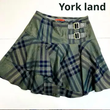 York land 요크랜드 타탄 체크 스커트 일본제