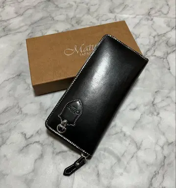 미사용품 마투리 푸치니 이탈리안 X 가죽 라운드 지퍼 장지갑