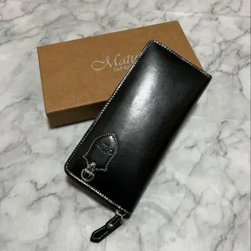 미사용품 마투리 푸치니 이탈리안 X 가죽 라운드 지퍼 장지갑