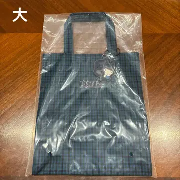 패밀리아 familiar 블루 계열 체크 토트백 대 L 미사용 새상품