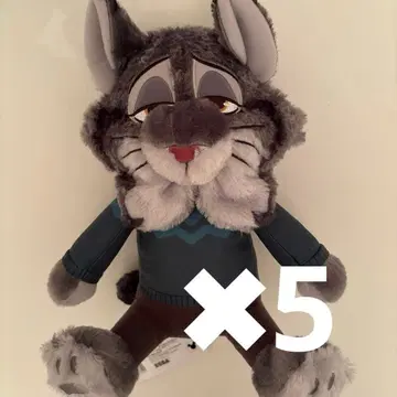 주토피아2 L 봉제 인형 파우버트 5체 세트