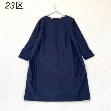 23구 돌먼 원피스 라메 믹스 네이비 M 사이즈