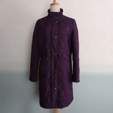 퍼플 퀼팅 코트 (기장 86cm)