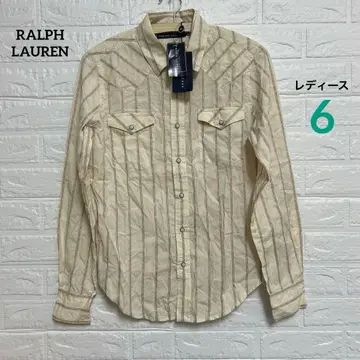 7d73 폴로 랄프 로렌 긴팔 코튼 스트라이프 웨스턴 셔츠