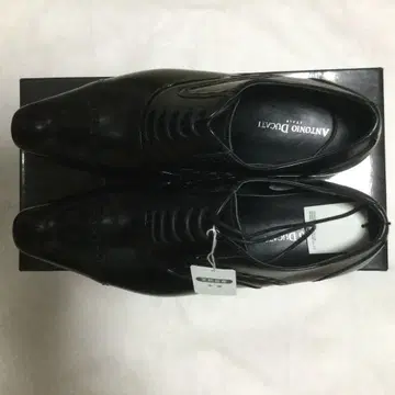 ANTONIO DUCATI 블랙 가죽 드레스 슈즈