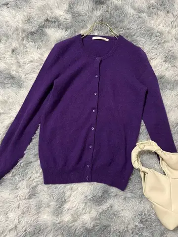 [ UNIQLO ] 100% 캐시미어 가디건 퍼플 보라색 사이즈 S
