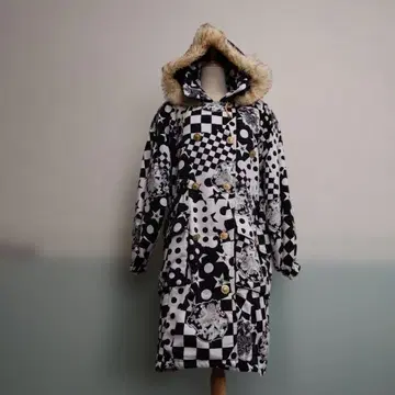 아트 프린트 롱 코트 (기장 100cm)