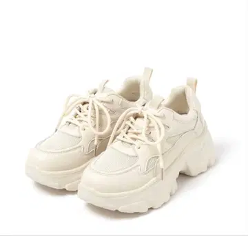 새상품 LOWRYS FARM 볼륨 스니커즈 화이트 LARGE 사이즈