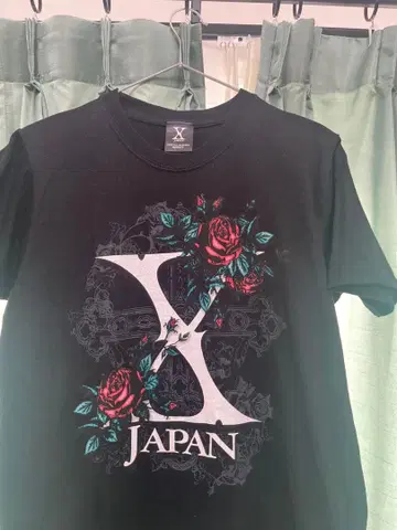 X JAPAN 장미 디자인 셔츠
