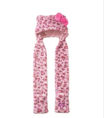 USJ 한정판 헬로키티 레오파드 무늬 머플러 햇