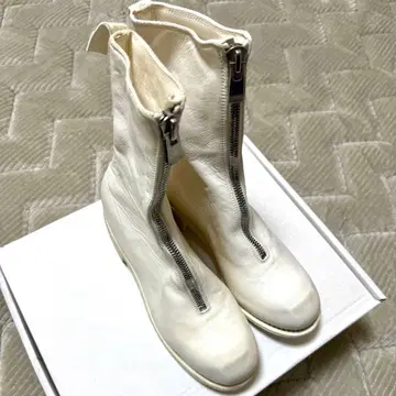 [미사용 전시품] GUIDI 프론트 지퍼 앵클부츠 36 사이즈
