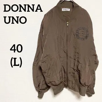 DONNA UNO 스카잔 블루종 브라운 빈티지 코디 캐주얼