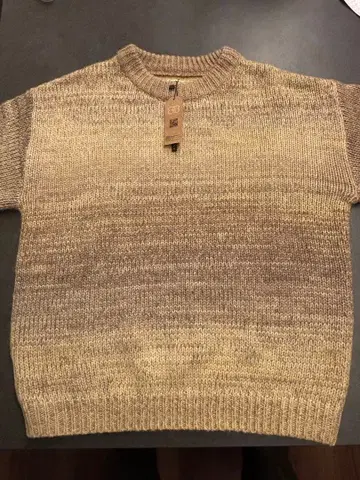 아메리칸 레트로 그라데이션 스트라이프 스웨터 풀오버 니트 브라운