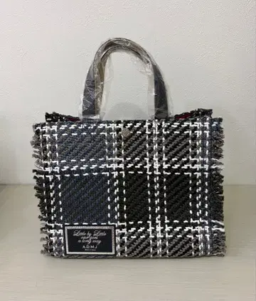 [ 미사용 새상품급 ] ADMJ 트위드 트윌 스퀘어 토트백