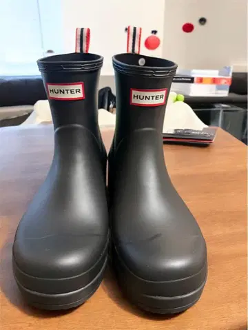 헌터 HUNTER 플레이부츠 레인부츠 숏 장화 블랙