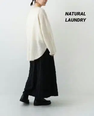 NATURAL LAUNDRY 라무 나일론 모헤어 와이드 롱 풀오버