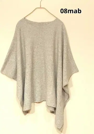 08Mab 08맵 니트 판초 그레이 오버 사이즈