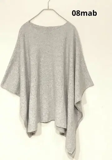 08Mab 08맵 니트 판초 그레이 오버 사이즈