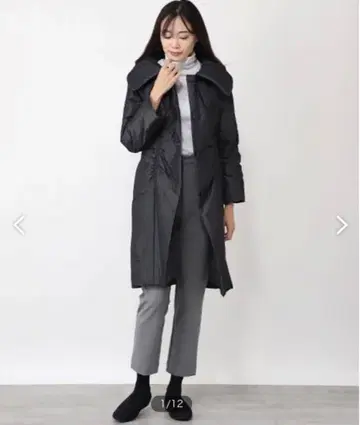 [ 미착용 새상품 ] TABASA 빅 칼라 롱 코트