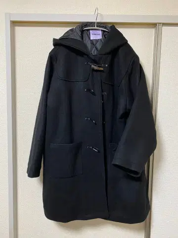 PUNYUS 블랙 더플 코트 사이즈 3 퀼팅 새상품급