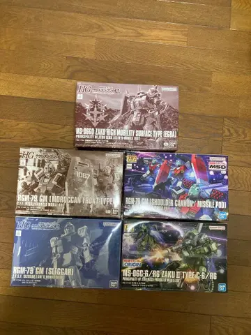 HG 건담 프라모델 세트 5점