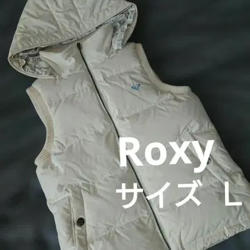 [새상품급] ROXY/아이보리 다운 베스트 퀼팅 후드 부착 size L