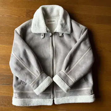 Ray BEAMS / 페이크 무스탕 보머 블루종 Ray BEAMS