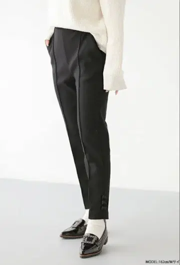 fitmore 핏모아 밑단 리본 속기모 팬츠 PS 블랙