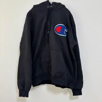 Champion 네이비 후드 부착 후드티