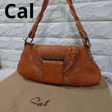 Cal  플랩 가죽 핸드백 y2k 빈티지