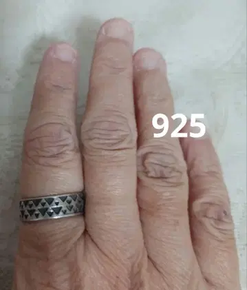 삼각형 무늬 925 반지