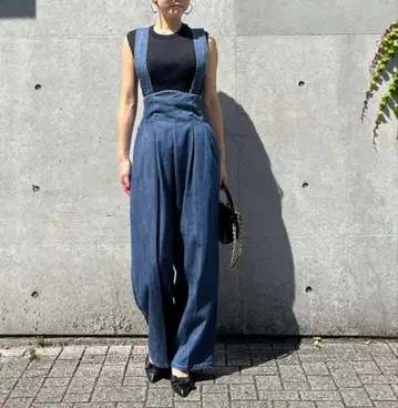 JENNE 데님 살로펫 오버롤 XL