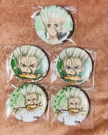 Dr.STONE 이시가미 센쿠 캔뱃지 5세트 미사용 새상품