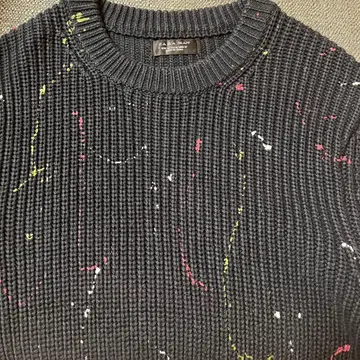 ZARA 로우 게이지 페인트 디자인 니트 사이즈 M