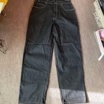 Sean John 블랙 스트레이트 초와이드 배기 데님 w38 90s00s