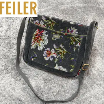 [ FEILER ] 페이러 슈니르 직조 샤논 꽃무늬 토트백 그레이