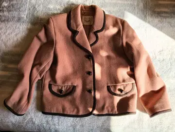 L'est Rose 캐시미어 쇼와 레트로 로맨틱 핑크 베이지 새상품급