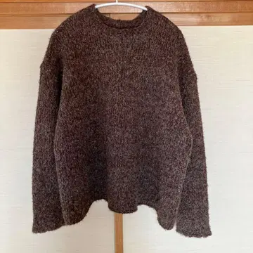 요건 레일 알파카 울 니트