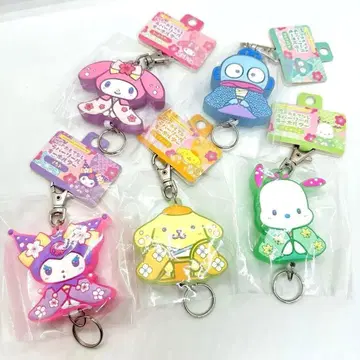 [미사용 새상품] 유메후와 러버 릴 키링 산리오 캐릭터즈 5점