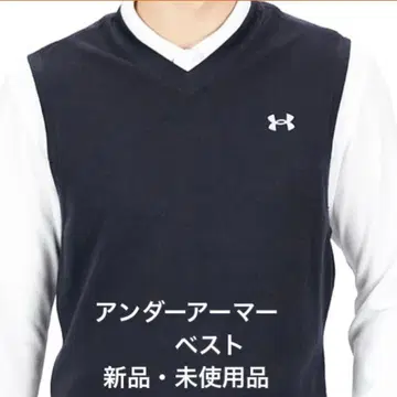 언더아머 블랙 V넥 베스트 사이즈 LG (178cm)