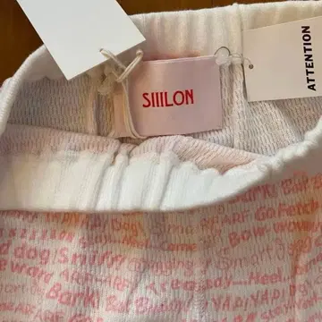 씨로 SIIILON 강아지 대사 프린트 서멀 레깅스 M 핑크