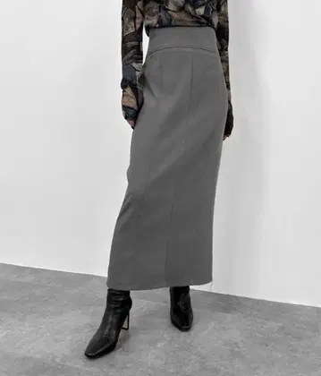 LVEU. 하이웨스트 타이트 스커트 / 하의 스커트 그레이