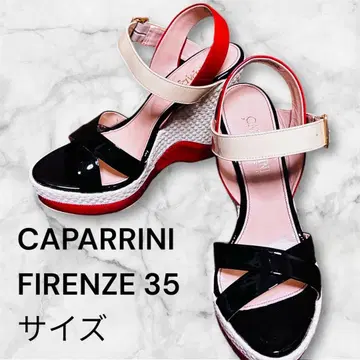 [ 미사용 ] CAPARRINI FIRENZE 에나멜 웨지 샌들 35
