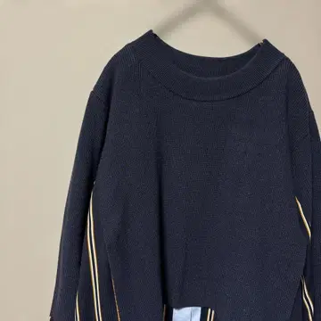 리미테 레이어드 원피스(3L) 네이비&블루 넉넉한 빅 튜닉