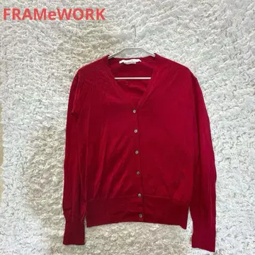 FRAMeWORK 가디건 프리 레드 울100%