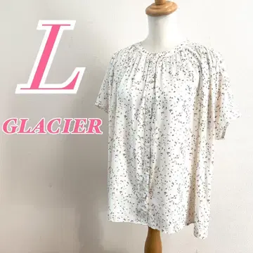 GLACIER 그라시아 L 화이트 블라우스 오피스 단정한 폴리 100%