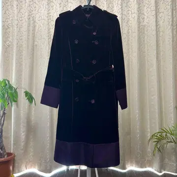 et vous 벨벳 롱 코트 36