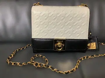 페레보르사 PELLE BORSA 화이트/블랙 숄더백