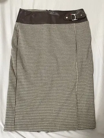 로렌 랄프 로렌 하운드 투스 패턴 타이트 스커트 사이즈 00