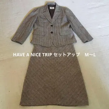 HAVE A NICE TRIP 그레이 베이지 트위드 셋업 M~L